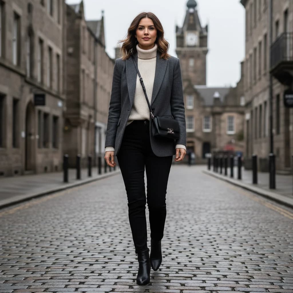 A Xx Smart Casual Outfit for an Overcast Cold Day in February 2026 in Alba / Scotland