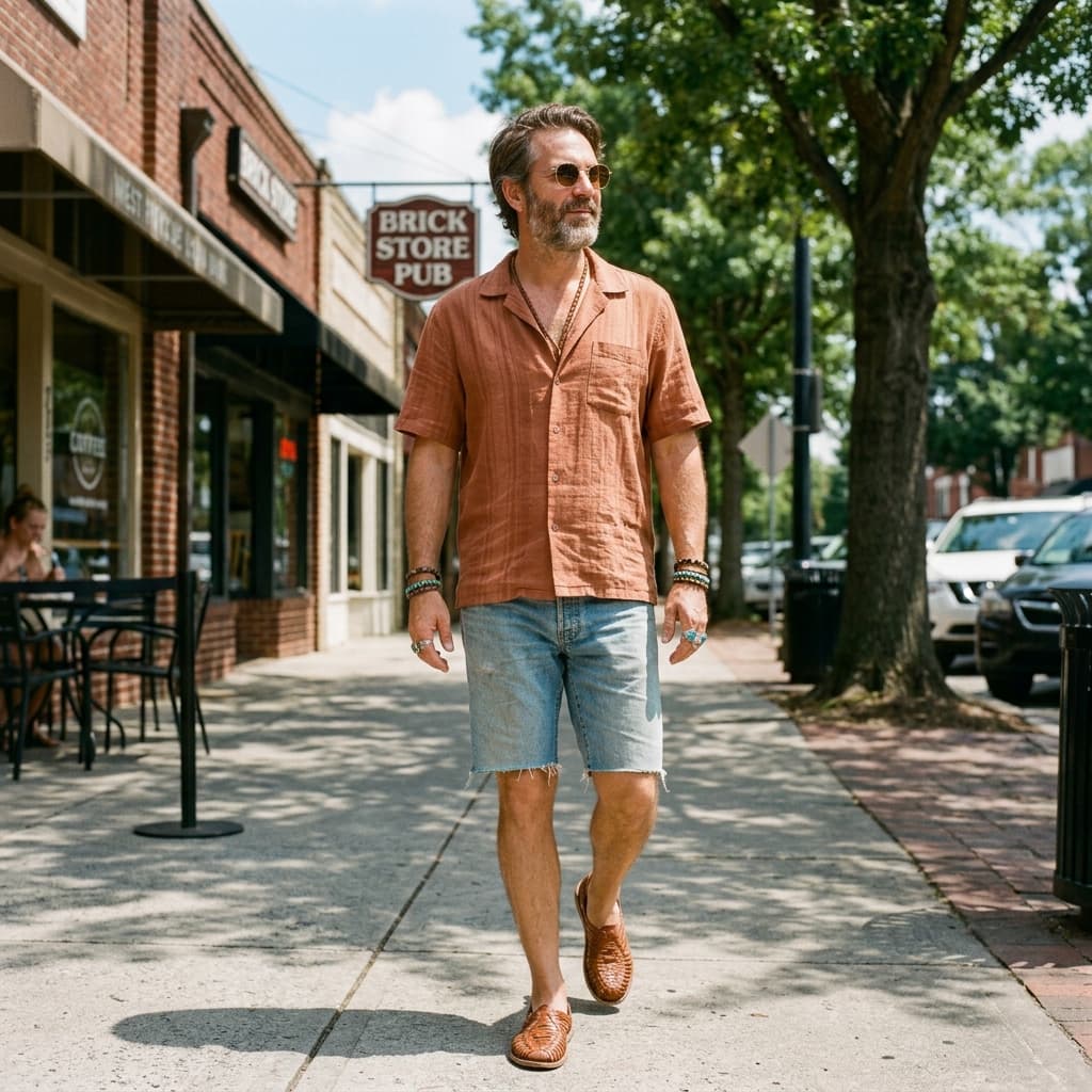 A Hippie Casual Outfit for a Sunny Hot Day in July 2026 in Decatur, Georgia