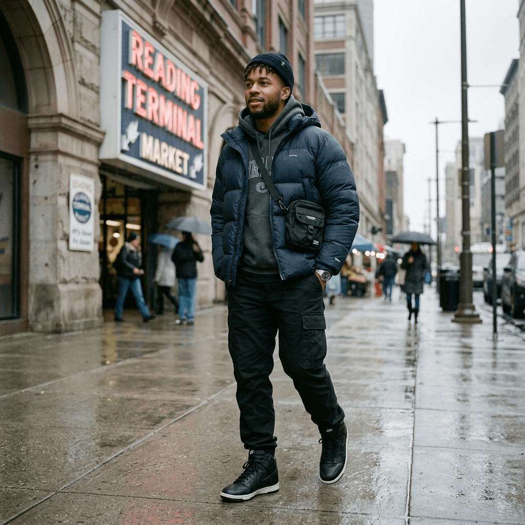Menswear Street wear Outfit in Philadelphia (March 2026)