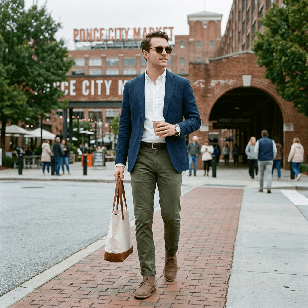 A Resort Casual Outfit for an Overcast Cool Day in March 2026 in Atlanta, Georgia