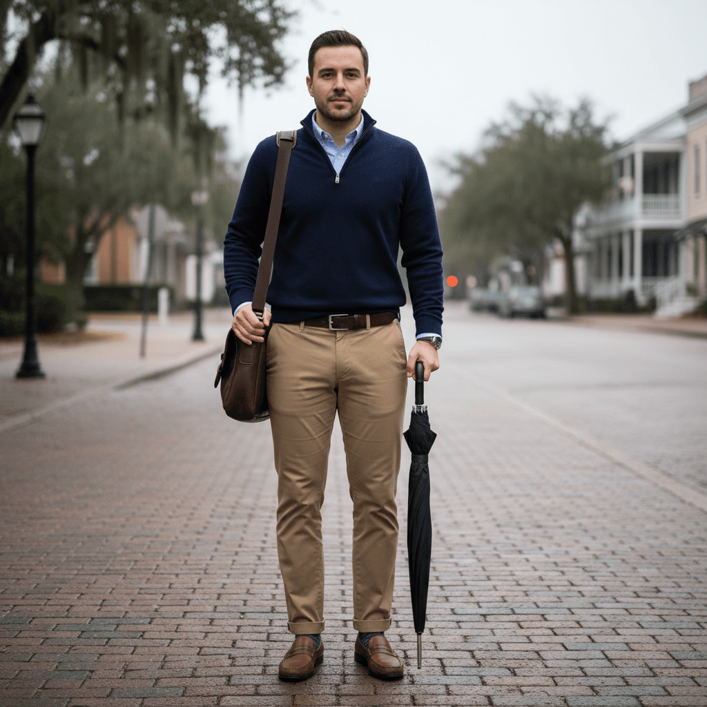 A Business Casual Outfit for an Overcast Cool Day in March 2026 in Hope Hull, Alabama