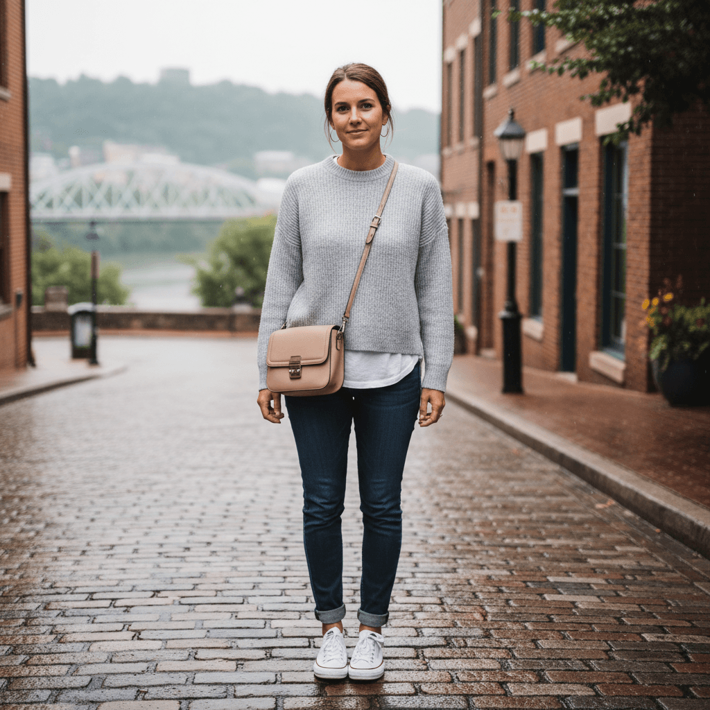 A Casual Outfit for an Overcast Warm Day in March 2026 in Chattanooga, Tennessee