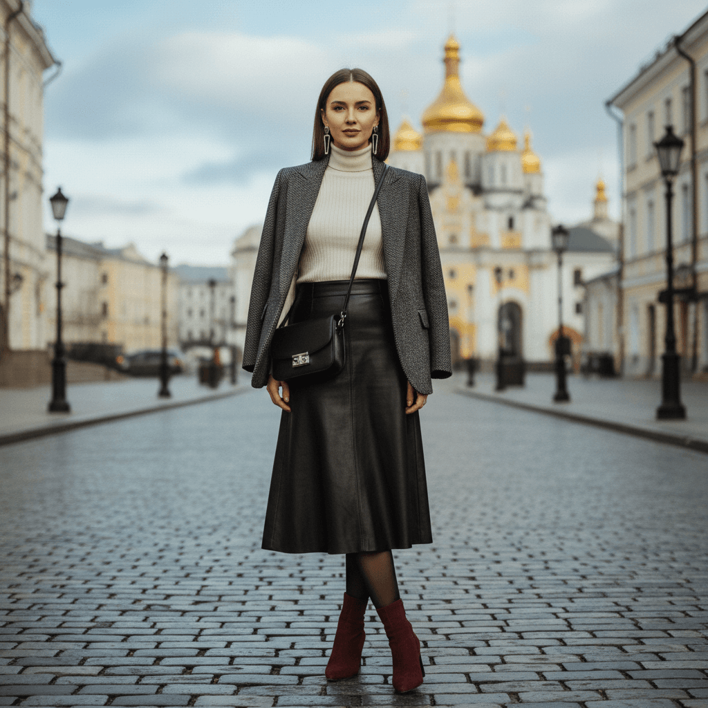 What to Wear in Київ in March: Formal but Creative Look