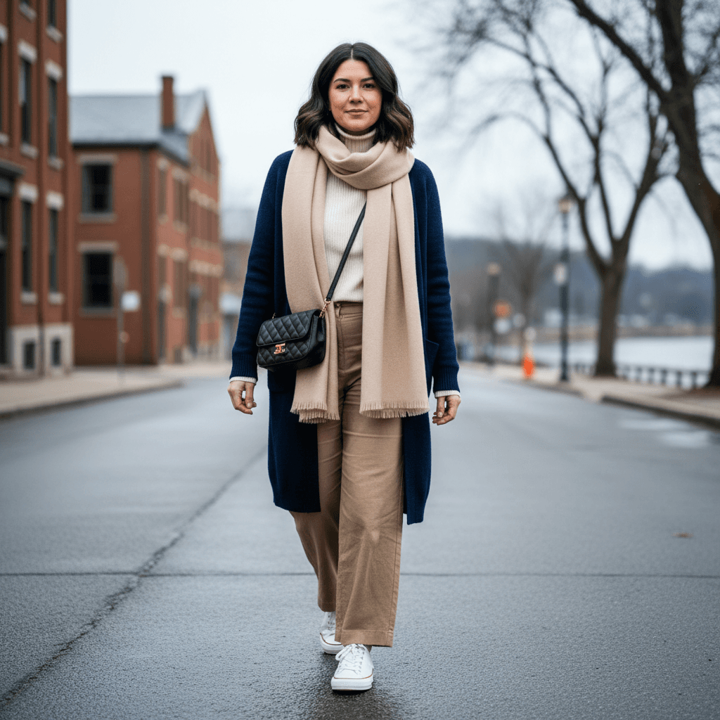 A Resort Casual Outfit for an Overcast Freezing Day in March 2026 in Agawam, Massachusetts