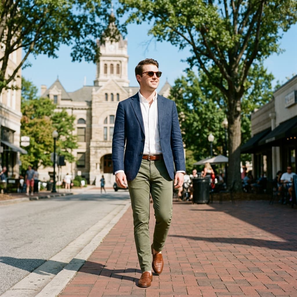 A Smart Casual Outfit for a Sunny Warm Day in July 2026 in Decatur, Georgia