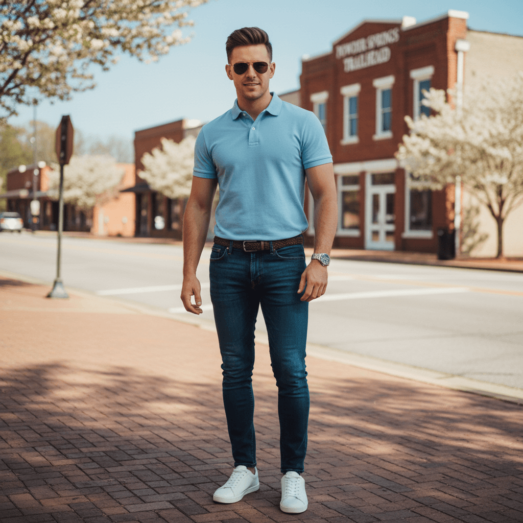 A Casual Outfit for a Sunny Warm Day in March 2026 in Powder Springs, Ga