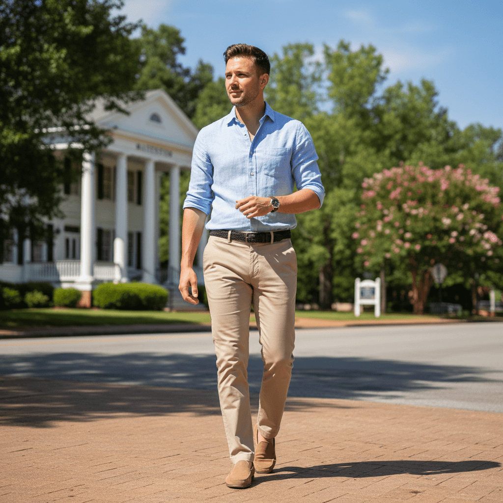 A Business Casual Outfit for a Sunny Warm Day in March 2026 in Mableton, Ga