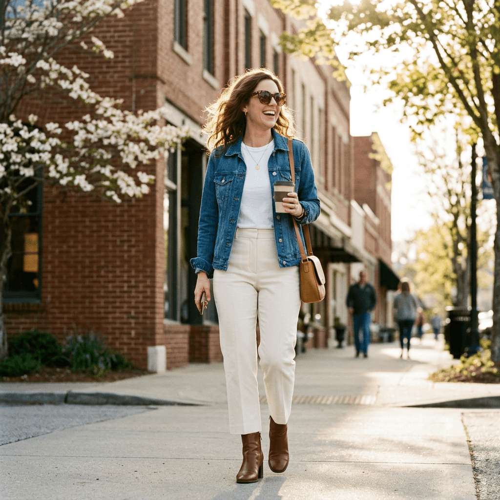 A Suns Out, Enjoying Life Smart Casual Outfit for a Sunny Cool Day in March 2026 in Ooltewah, Tennessee
