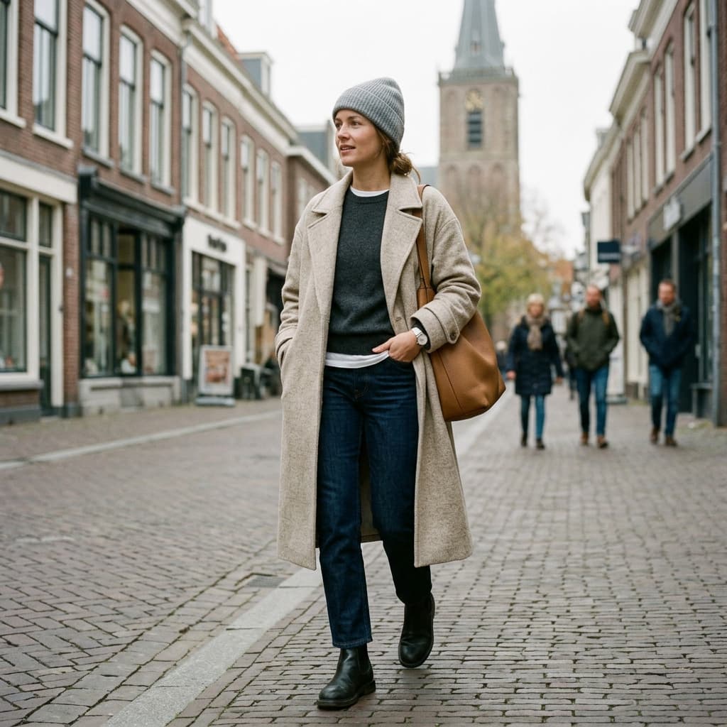 A Casual Outfit for an Overcast Chilly Day in April 2026 in Woerden, Utrecht